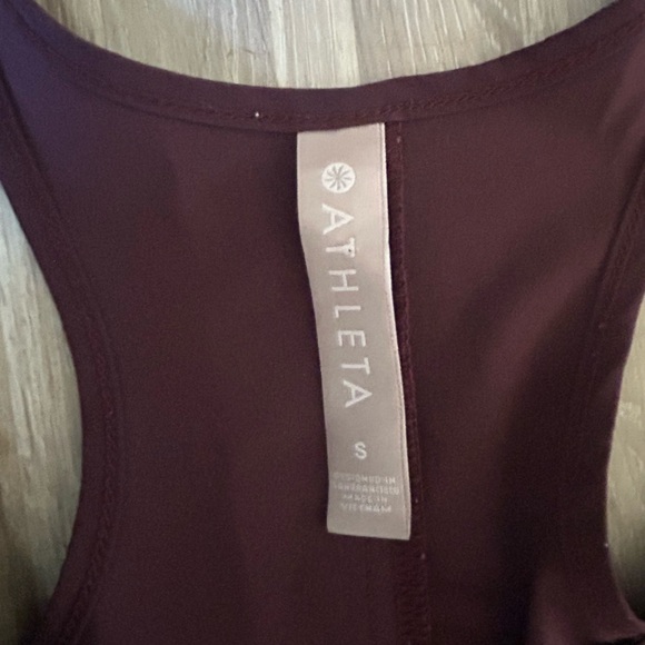 Athleta Presidio Traveler Maxi Dress in Burgundy Size S Hi-Low Racerback Pockets - Picture 4 of 5